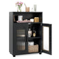 Bathroom Cabinet Freestanding Cabinet with 2 Doors and 3-Level Adjustable Shelf