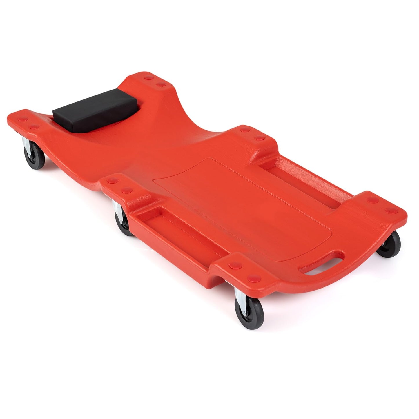 36/40 Inch Mechanic Creeper with Padded Headrest & 2 Tool Trays