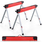 GiantexUK 2PCS Folding Sawhorses, 1000KG Twin Pack Workbench with Support Arms