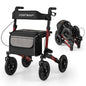 Walker for Seniors with Seat Folding Rollator Walker with Pneumatic Tires