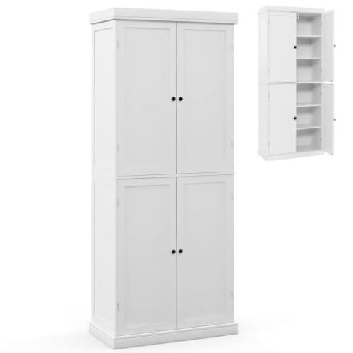 4 Door Freestanding Kitchen Pantry Buffet Cabinet