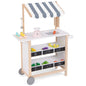 Kids Wooden Grocery Store Playset with 6 Pieces Play Food