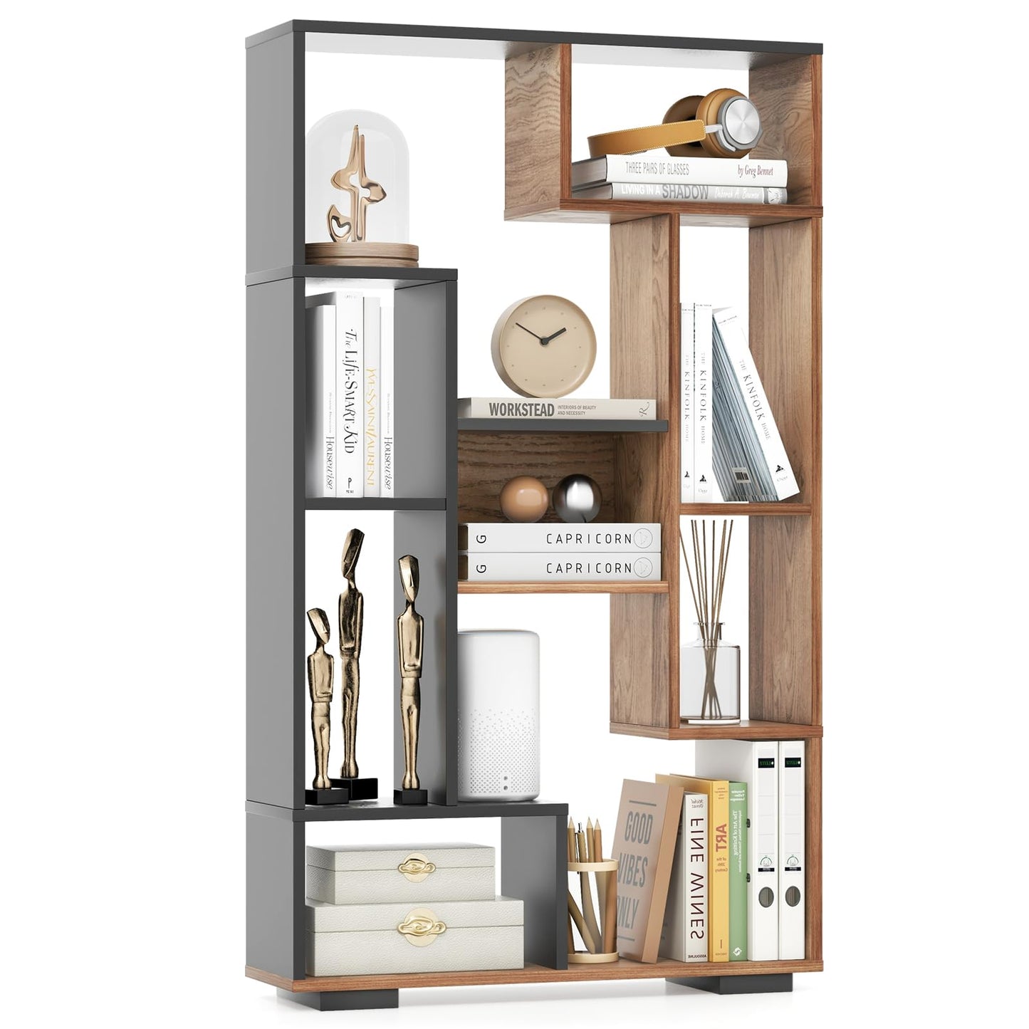 120cm Tall Bookshelf with Anti-tipping Kits for Home Office