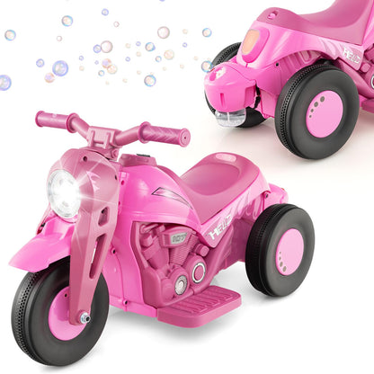 6V Electric Kid Ride on Motorcycle with Bubble Maker