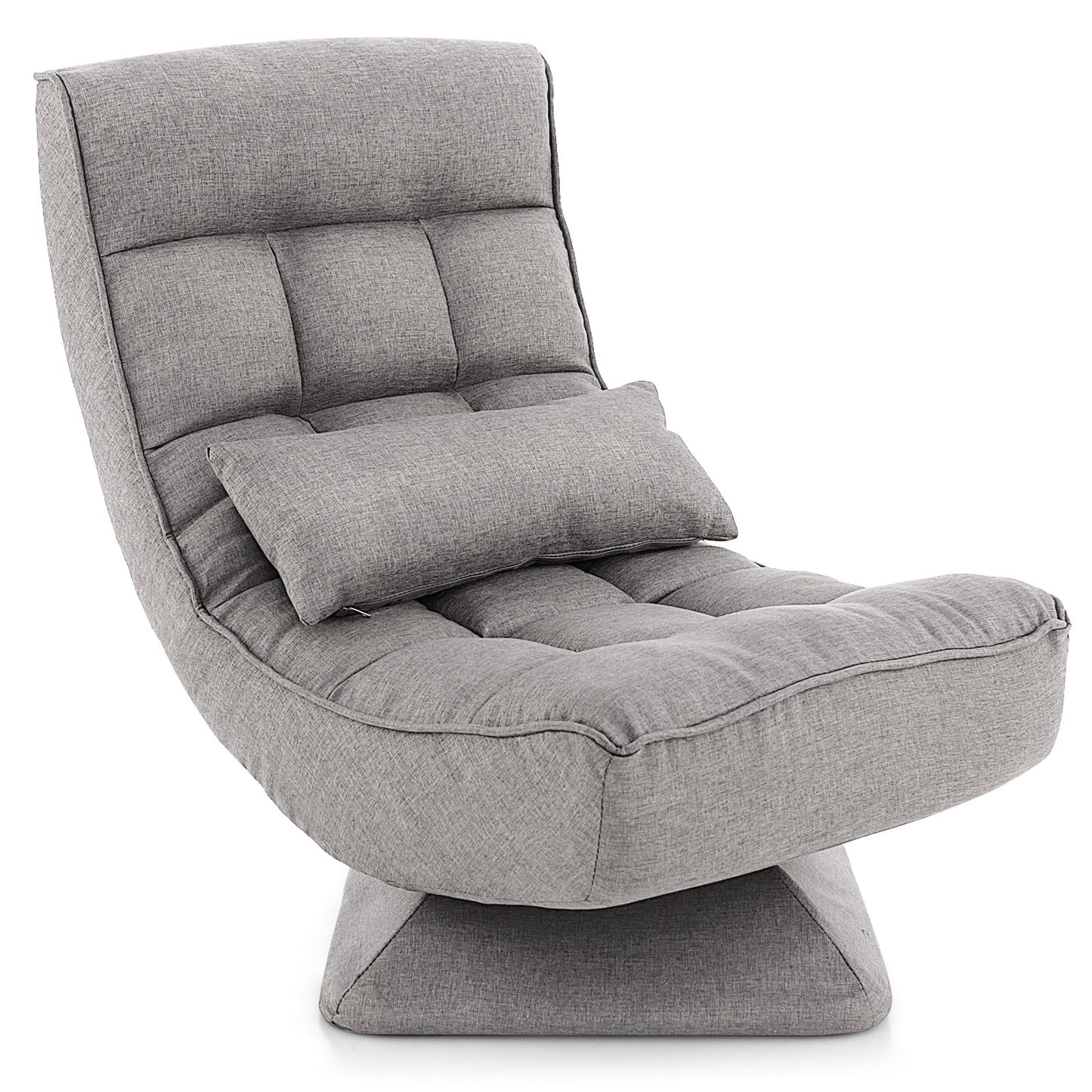 4-Position Adjustable Floor Chair with Swivel Base