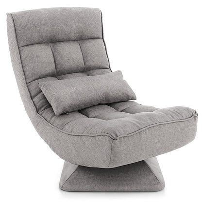 4-Position Adjustable Floor Chair with Swivel Base