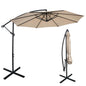 10 FT Patio Offset Umbrella with Cross Base and Crank for Garden Poolside and Yard