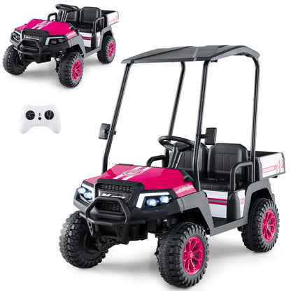 24V Kids Golf Cart 4WD 2 Seater Ride on Car with Dump Bed