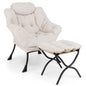 Armchair Accent Chair with Footstool for Living Room Bedroom