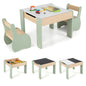 Wooden Kids Table and Chair Set with Hidden Storage