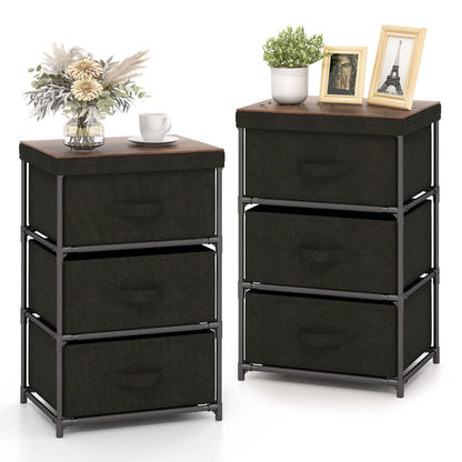 Fabric Storage Organizer Tower Unit with Removable Lid
