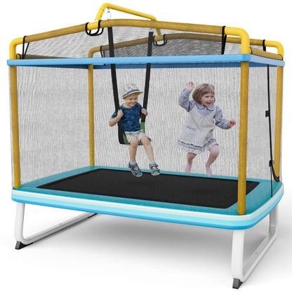 3-in-1 Rectangle Trampoline with Enclosure Net