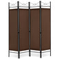 4 Panel Folding Room Divider with Detachable Cloth