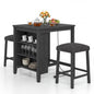 3 Piece Bar Table Set with Power Outlet, Dining Table
