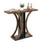 Console Table 100 cm Rectangular Entryway Table with Geometric Frame