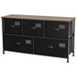 5-Drawer Storage Dresser with Labels and Removable Fabric Bins