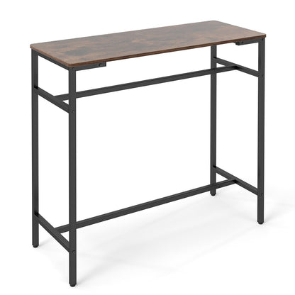 100cm Industrial Bar Table with Footrest