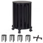 Stackable Stools Set of 4 with Rolling Base Solid Rubber Wood Nesting Stools