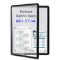 66 x 51 cm Enclosed Bulletin Board with Locking Door and Aluminum Alloy Frame