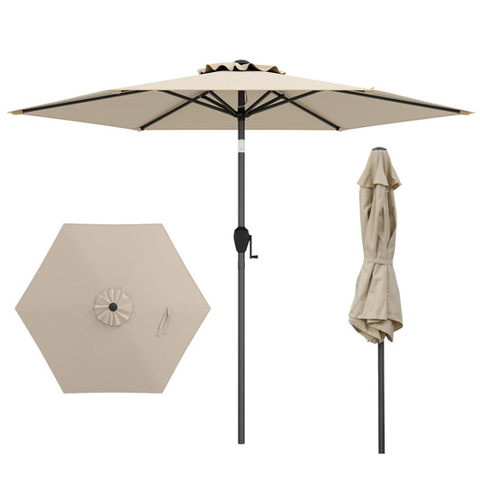 Outdoor Heavy Duty Umbrella with Push Button Tilt