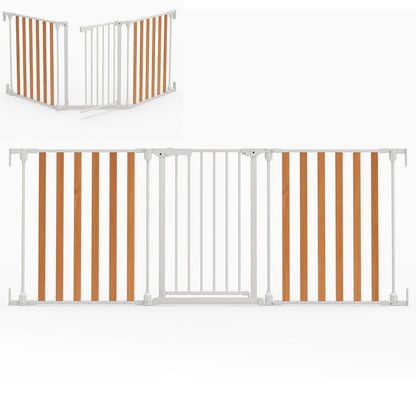 Pressure Baby Gate with One-hand Opening, 2-Way Door Swing, Freestanding Dog Stair Gates Pet Safety Fence