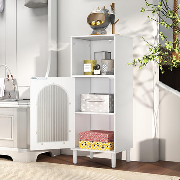 Bathroom Floor Cabinet with Adjustable Shelf for Hallway Living Room