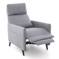 Linen Fabric Push Back Recliner Armchair with Adjustable Backrest and Footrest