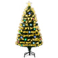 120/150 cm Fiber Optic Christmas Tree Artificial Pre-lit Xmas Tree with 8 Lighting Modes