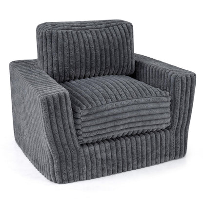 Furry Boneless Couch for Small Spaces with Removable Cover and Pillow