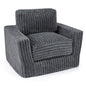 Furry Boneless Couch for Small Spaces with Removable Cover and Pillow