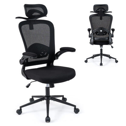 Ergonomic Mesh Office Chair with 3D Headrest and Adjustable Lumbar