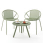 All Weather PP Patio Conversation 3 Pieces Bistro Set with Round Coffee table
