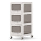Slim Bathroom Floor Cabinet with 3/4/5 Drawers on Wheels (3-Tier) | Narrow Bathroom Storage Unit