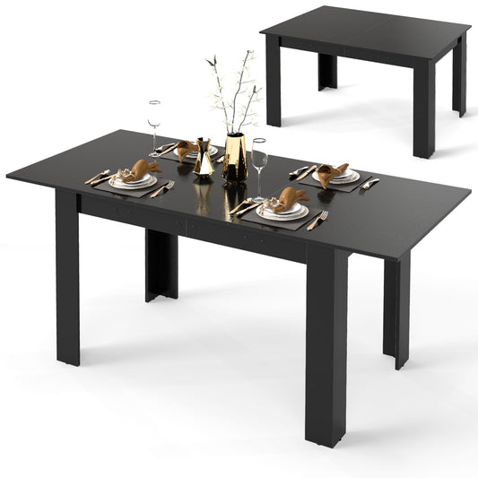 Extendable Dining Table with Adjustable Tabletop
