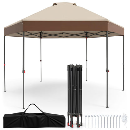 Pop up Garden Gazebo, 3.6 x 3.6m Height Adjustable Canopy Tent