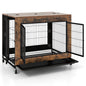 Wooden Dog Kennel Side Table with Flip-up Top