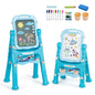 4-In-1 Double Side Easel for Toddler with Magnetic Chalkboard