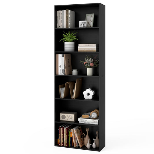 60 x 24 x 178 cm Floor Standing Book Storage Organizer with 2 Anti-tipping Kits