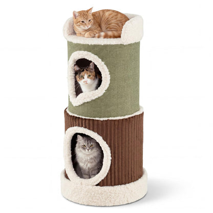 Cat House for Indoor Cats, Multi-Level Cat Tower with Top Perch