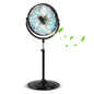 Height & 360° Tilt Adjustable Standing Floor Fan with 3 Speeds & Aluminum Blades