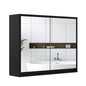 Double Mirrored Door Cabinet with Storage Shelf for Bathroom