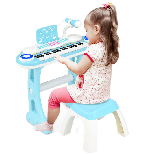 37 Keys Electronic Kids Piano Toy with Detachable Legs and Stool