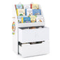 Kids Bookshelf, Wooden Children Bookcase with Drawer