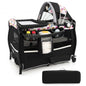 Portable Baby Bed Playard with Adjustable Canopy, Changing Table