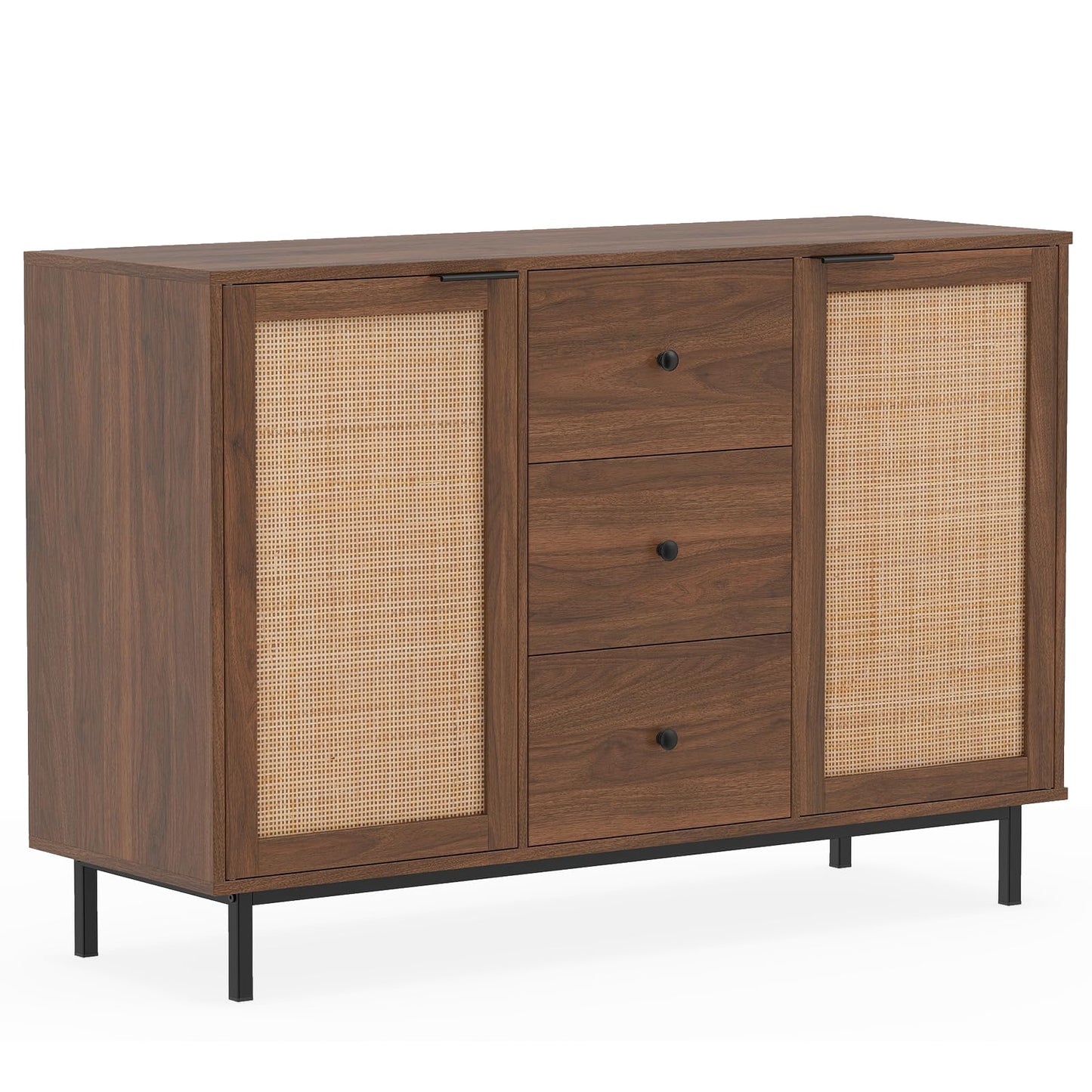 Wooden Storage Cabinet, Rustic Console Table, Freestanding kitchen Cupboard Organizer Unit