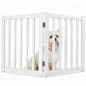 Foldable Pet Gate, Freestanding Wooden Puppy Barrier, Indoor Dog Safety Fence