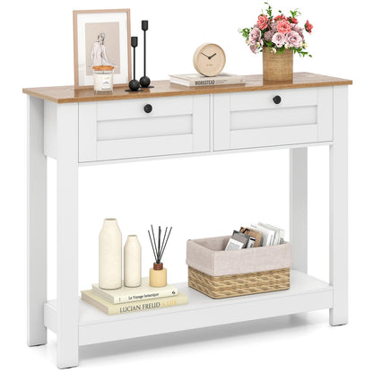 Console Table with 2 Drawers 106 CM Long Entryway Table