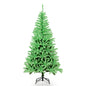180 CM Glow-in-the-dark Artificial Christmas Tree Hinged Xmas Tree with 692 Branch Tips and Foldable Metal Stand