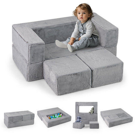 Modular Kids Sofa Childrens Fold Out Couch High Chair with Armrests