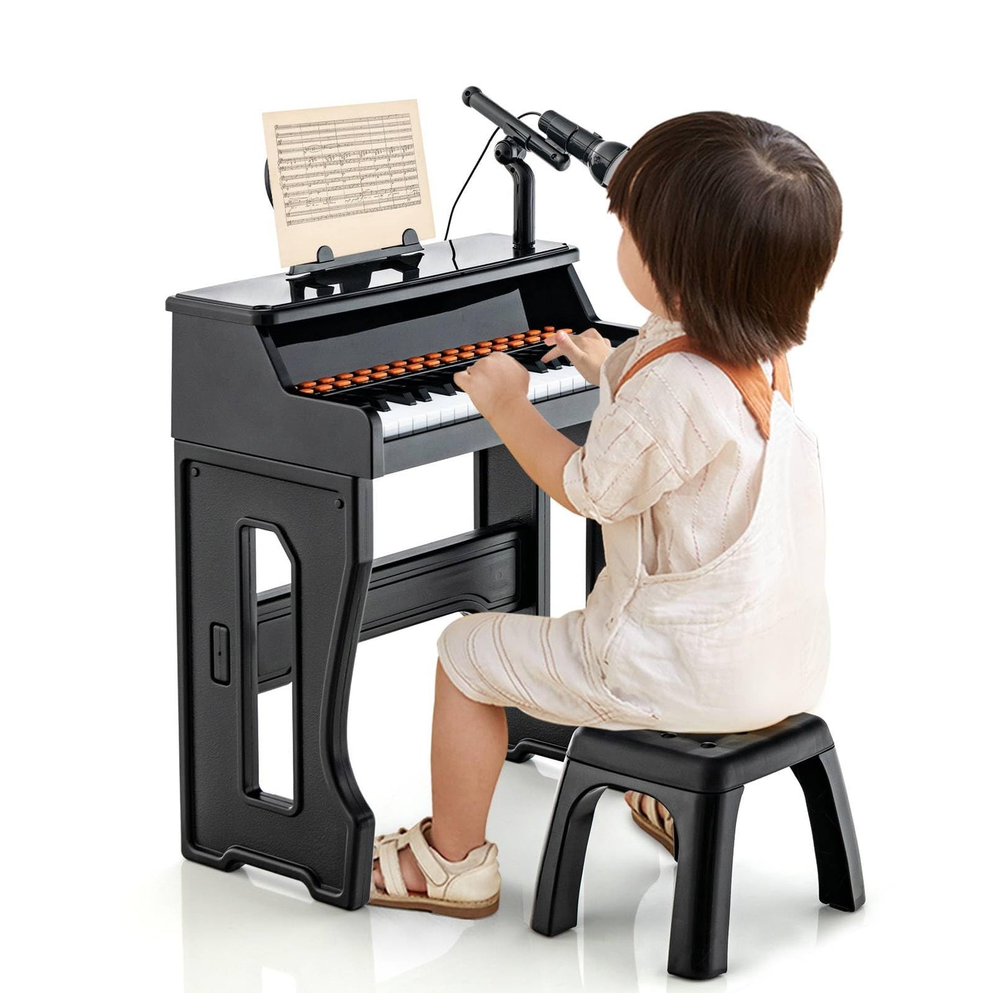 37-Key Electronic Piano Keyboard with Adjustable Microphone